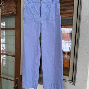 Maeve Lavender Buttoned Ankle Pants